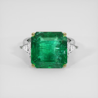 7.85 Ct. Emerald Ring, 18K Yellow & White 1