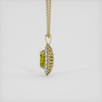 2.62 Ct. Yellowish Green Sphene (Titanite) Pendant, 10K Yellow Gold 3