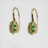 <span>1.46</span>&nbsp;<span class="tooltip-light">Ct.Tw.<span class="tooltiptext">Total Carat Weight</span></span> Green Chrome Tourmaline Earrings, 14K Yellow Gold 4