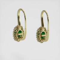 <span>1.46</span>&nbsp;<span class="tooltip-light">Ct.Tw.<span class="tooltiptext">Total Carat Weight</span></span> Green Chrome Tourmaline Earrings, 18K Yellow Gold 4