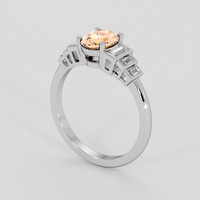 1.20 Ct. Padparadscha Sapphire Ring, 10K White Gold 2