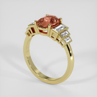 2.01 Ct. Padparadscha Sapphire Ring, 14K Yellow Gold 2
