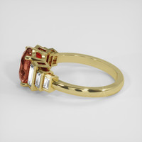 2.01 Ct. Padparadscha Sapphire Ring, 14K Yellow Gold 4