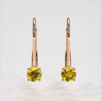 <span>1.28</span>&nbsp;<span class="tooltip-light">Ct.Tw.<span class="tooltiptext">Total Carat Weight</span></span> Sapphire Earrings, 14K Rose Gold 1