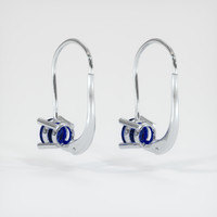 <span>2.18</span>&nbsp;<span class="tooltip-light">Ct.Tw.<span class="tooltiptext">Total Carat Weight</span></span> Sapphire Earrings, 14K White Gold 4