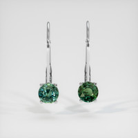 <span>1.79</span>&nbsp;<span class="tooltip-light">Ct.Tw.<span class="tooltiptext">Total Carat Weight</span></span> Sapphire Earrings, 14K White Gold 1