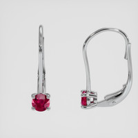 <span>0.56</span>&nbsp;<span class="tooltip-light">Ct.Tw.<span class="tooltiptext">Total Carat Weight</span></span> Ruby Earrings, 14K White Gold 2