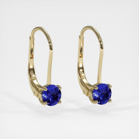 <span>1.99</span> <span class="tooltip-light">Ct.Tw.<span class="tooltiptext">Total Carat Weight</span></span> Blue Sapphire Earrings, 14K Yellow Gold 3