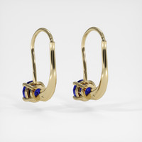 <span>1.99</span> <span class="tooltip-light">Ct.Tw.<span class="tooltiptext">Total Carat Weight</span></span> Blue Sapphire Earrings, 14K Yellow Gold 4
