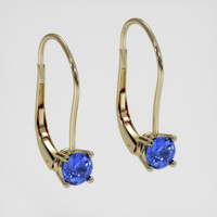 <span>1.18</span>&nbsp;<span class="tooltip-light">Ct.Tw.<span class="tooltiptext">Total Carat Weight</span></span> Blue Sapphire Earrings, 14K Yellow Gold 3