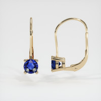 <span>2.18</span>&nbsp;<span class="tooltip-light">Ct.Tw.<span class="tooltiptext">Total Carat Weight</span></span> Sapphire Earrings, 14K Yellow Gold 3