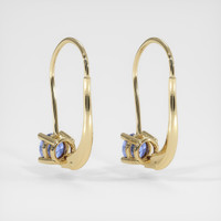 0.64 Ct.Tw. Blue Sapphire Earrings, 14K Yellow Gold 4