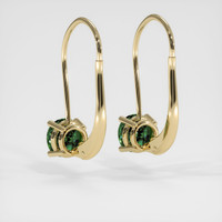 1.72 Ct.Tw. Green Sapphire Earrings, 14K Yellow Gold 4