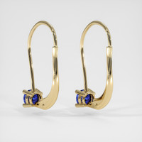 0.79 Ct.Tw. Blue Sapphire Earrings, 14K Yellow Gold 4