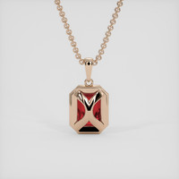 2.19 Ct. Red Spinel Pendant, 14K Rose Gold 4