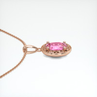 0.80 Ct. Pink Sapphire Pendant, 14K Rose Gold 3