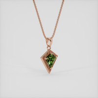 0.66 Ct. Green Sapphire Pendant, 14K Rose Gold 2