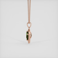 0.66 Ct. Green Sapphire Pendant, 14K Rose Gold 3