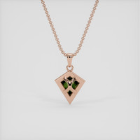 0.66 Ct. Green Sapphire Pendant, 14K Rose Gold 4