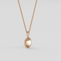 2.03 Ct. Peach Sapphire Pendant, 14K Rose Gold 2
