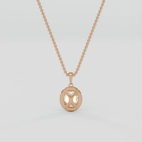 2.03 Ct. Peach Sapphire Pendant, 14K Rose Gold 4
