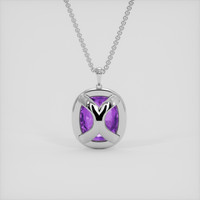 10.09 Ct. Purple Amethyst Pendant, 18K White Gold 4