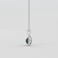 1.62 Ct. Green Sapphire Pendant, 18K White Gold 3