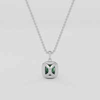 1.62 Ct. Green Sapphire Pendant, 18K White Gold 4