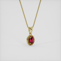 0.36 Ct. Ruby Pendant, 10K Yellow Gold 2