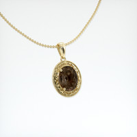 1.52 Ct. Brown Garnet Pendant, 14K Yellow Gold 2