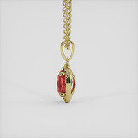 1.52 Ct. Padparadscha Sapphire Pendant, 14K Yellow Gold 3