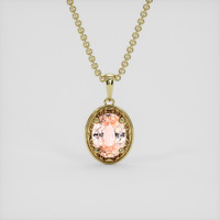 2.25 Ct. Padparadscha Sapphire Pendant, 14K Yellow Gold 1