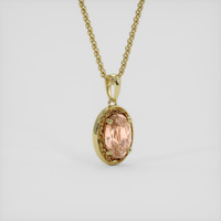2.25 Ct. Padparadscha Sapphire Pendant, 14K Yellow Gold 2
