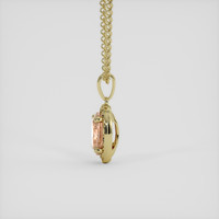 2.25 Ct. Padparadscha Sapphire Pendant, 14K Yellow Gold 3