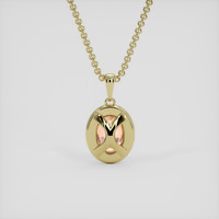2.25 Ct. Padparadscha Sapphire Pendant, 14K Yellow Gold 4