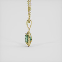 0.66 Ct. Green Sapphire Pendant, 14K Yellow Gold 3