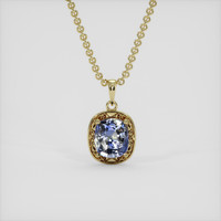 1.82 Ct. Bi Color Sapphire Pendant, 18K Yellow Gold 1