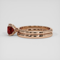 1.41 Ct. Orangish Red Ruby Ring, 14K Rose Gold 4