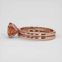 1.46 Ct. Orangish Brown Sapphire Ring, 14K Rose Gold 4