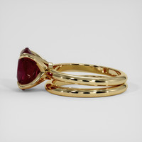 3.54 Ct. Purplish Red Garnet Ring, 10K Yellow Gold 4