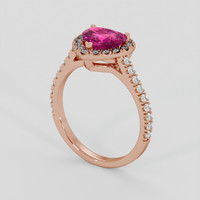 2.04 Ct. Pink Sapphire Ring, 14K Rose Gold 2