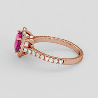 2.04 Ct. Pink Sapphire Ring, 14K Rose Gold 4