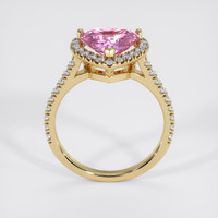 2.57 Ct. Purplish Pink Sapphire Ring, 14K Yellow Gold 3