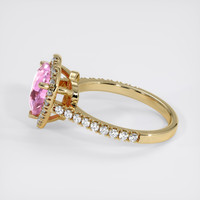 2.57 Ct. Purplish Pink Sapphire Ring, 18K Yellow Gold 4