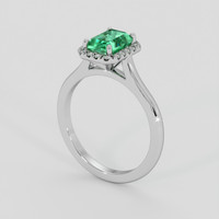 1.00 Ct. Emerald Ring, Platinum 950 2
