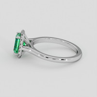 1.00 Ct. Emerald Ring, Platinum 950 4