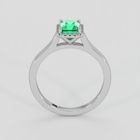 0.78 Ct. Emerald Ring, Platinum 950 3