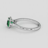 0.78 Ct. Emerald Ring, Platinum 950 4