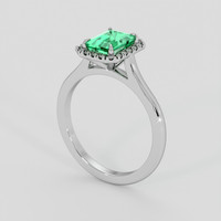 1.27 Ct. Emerald Ring, Platinum 950 2