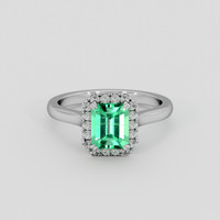 1.33 Ct. Emerald Ring, Platinum 950 1